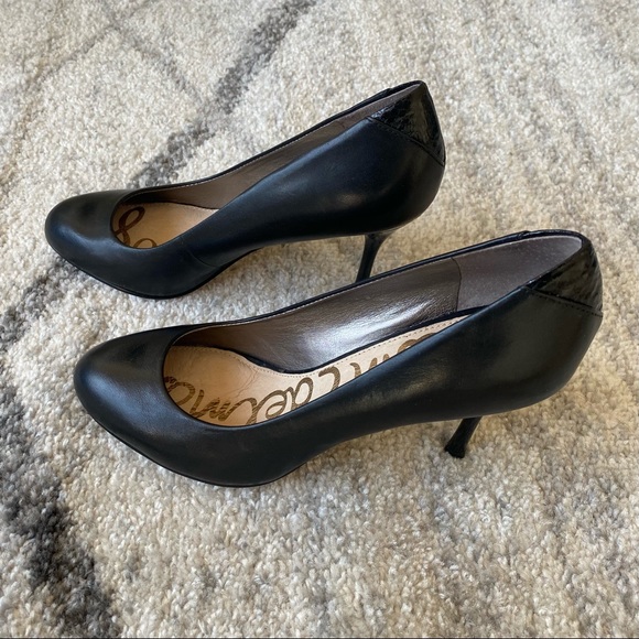 Sam Edelman Camdyn Black Leather Pumps - Picture 6 of 8